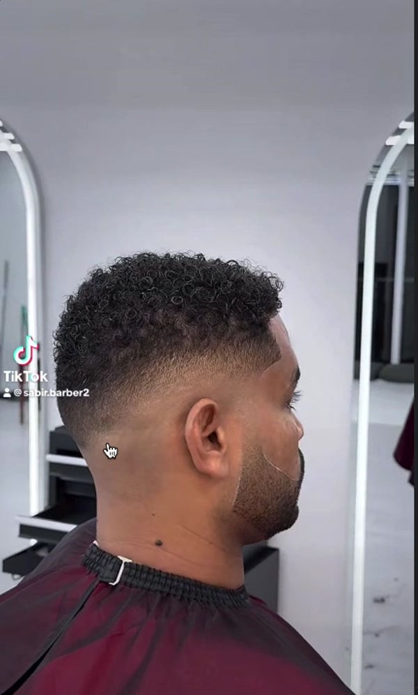 Close-up of a finished skin fade at SA’s Barber
